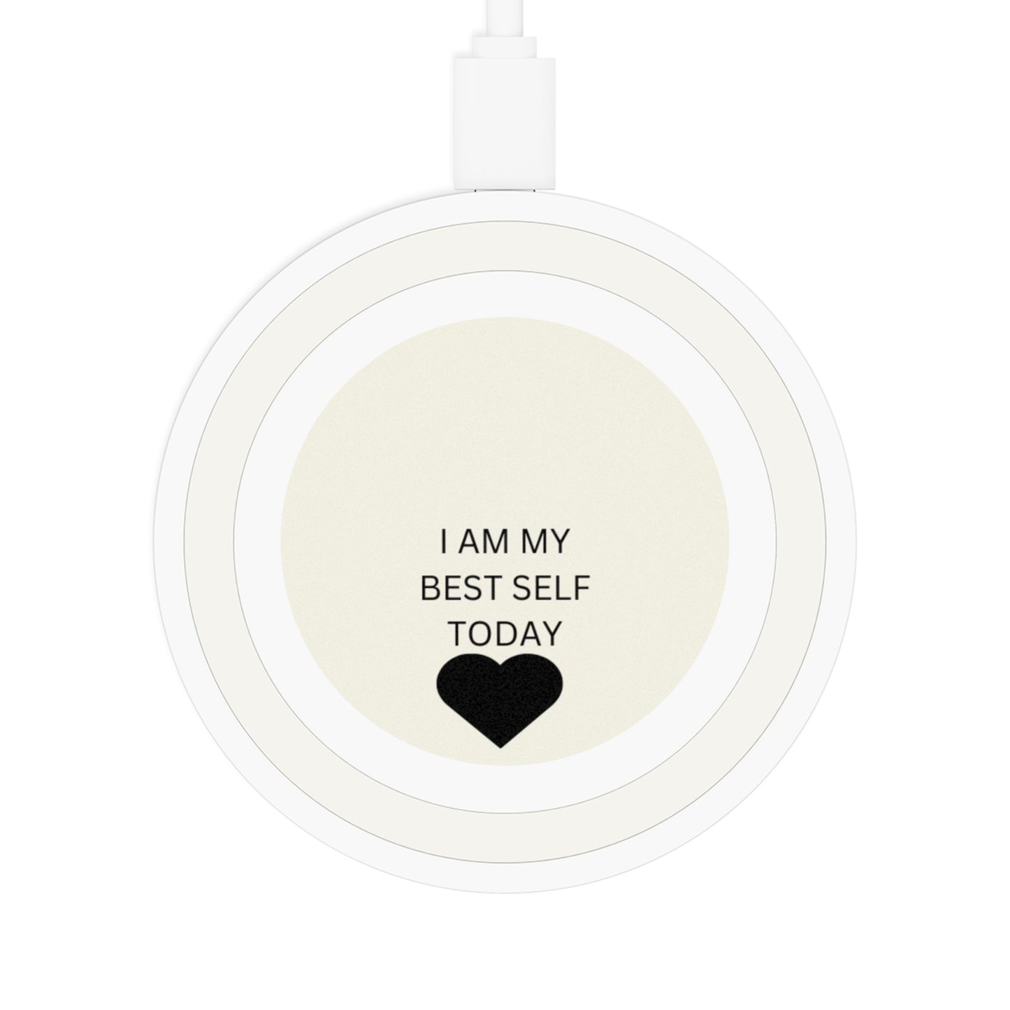 Inspirational Wireless Charging Pad - 'I Am My Best Self Today'